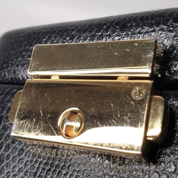 Vintage Wolf Designs Pebble Leather Mini Jewelry Display Box with Key and Mirror - Picture 8 of 12